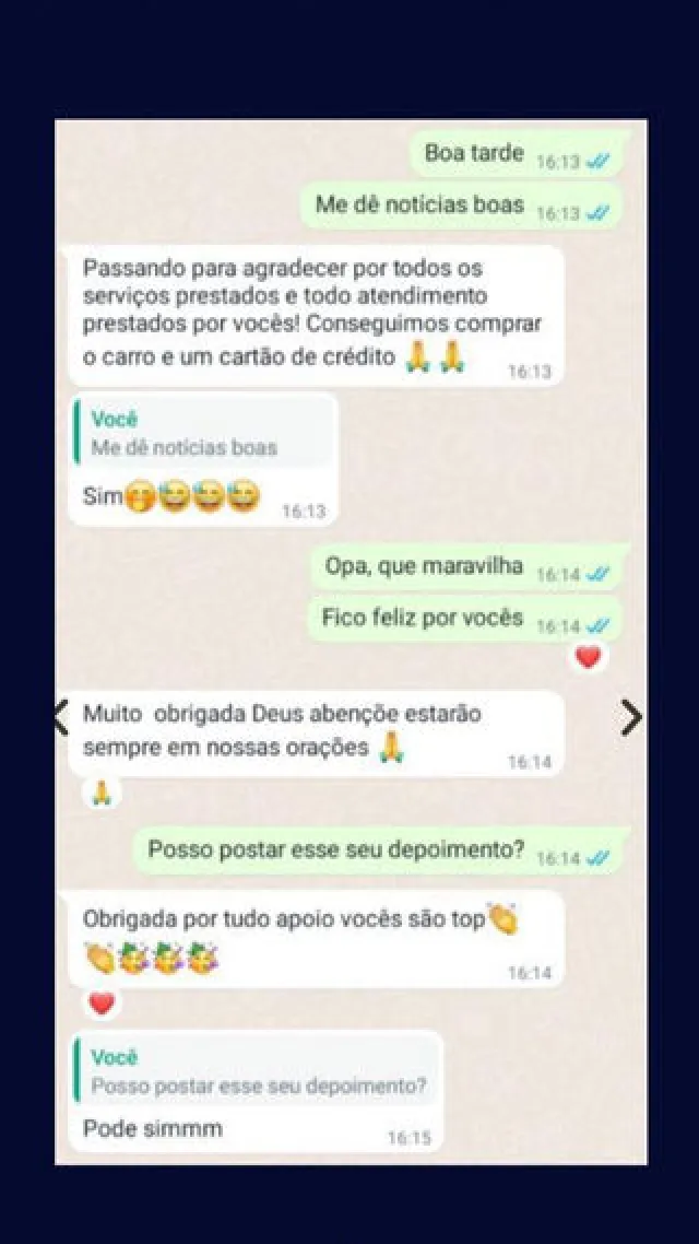 Depoimento de cliente